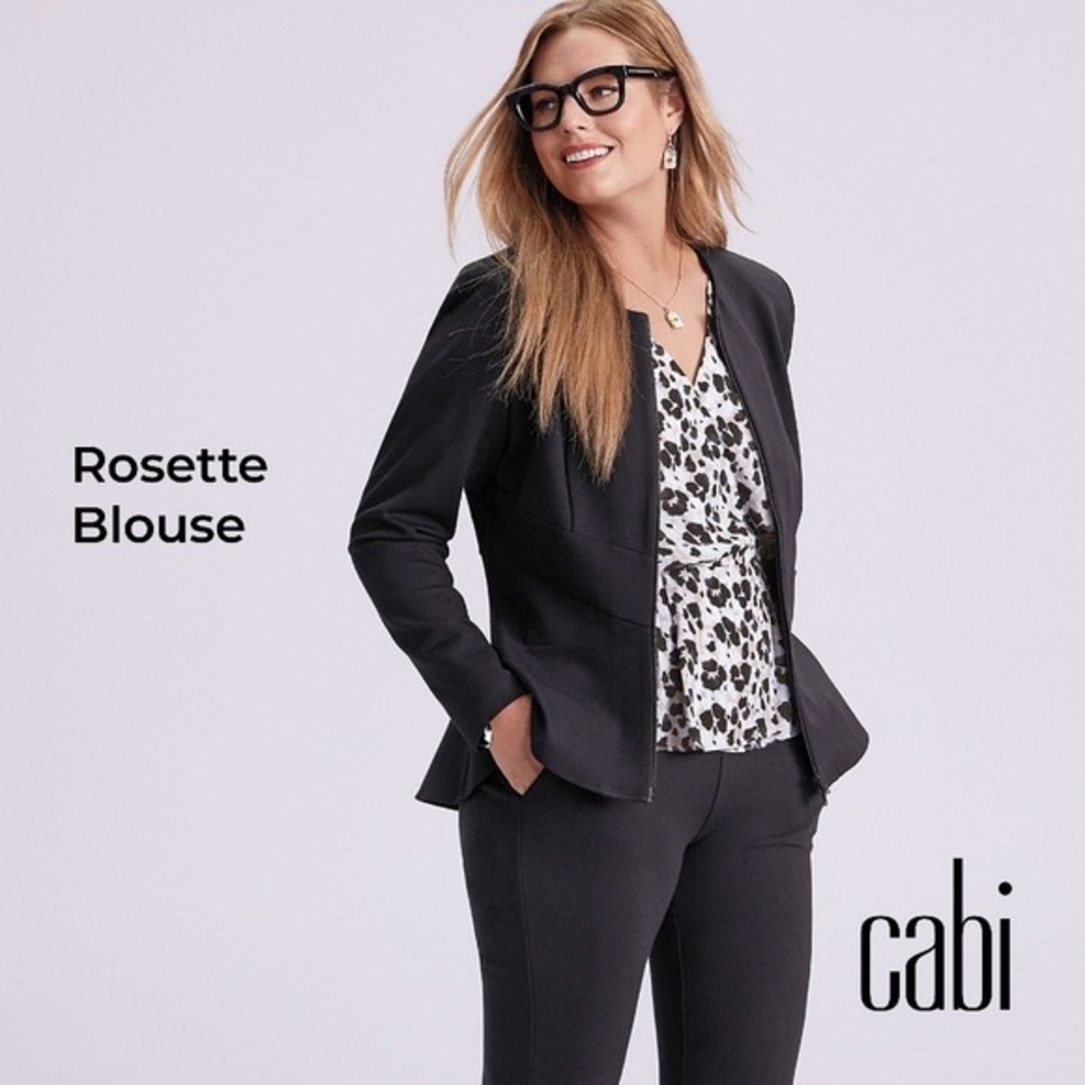 [NEW] Cabi Rosette Blouse - Leopard Print - Size S